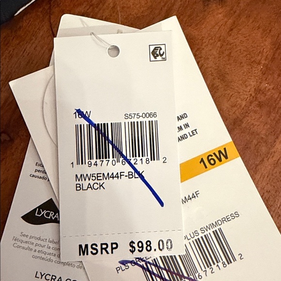 Maxine Island Greenery Swim Dress 16W - Picture 9 of 9